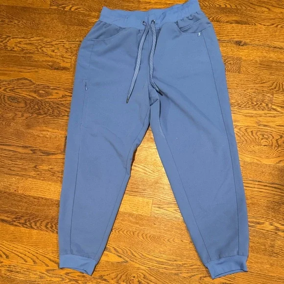 Jaanuu Slate Blue Scrub Top size M & Joggers size MS - Picture 5 of 7